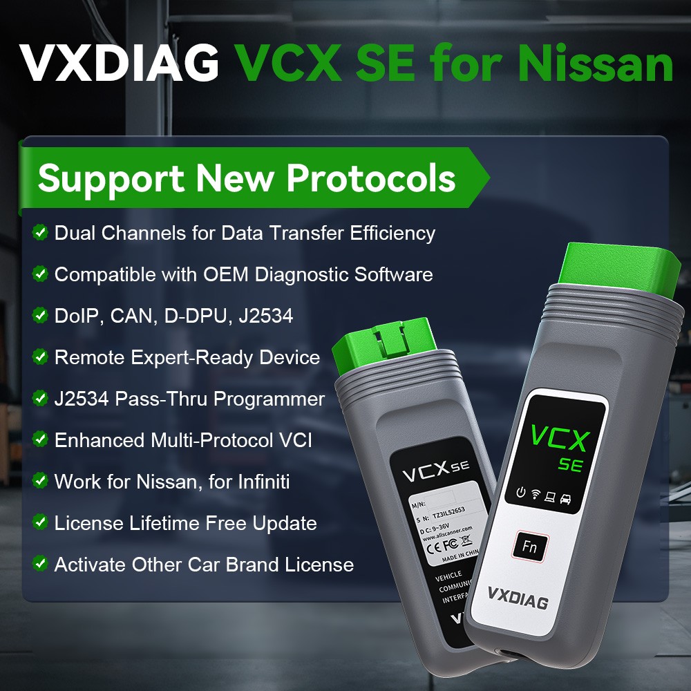 VXDIAG VCX SE Fit For Nissan Car Diagnostic Scanner J2534 Programming ECU Coding