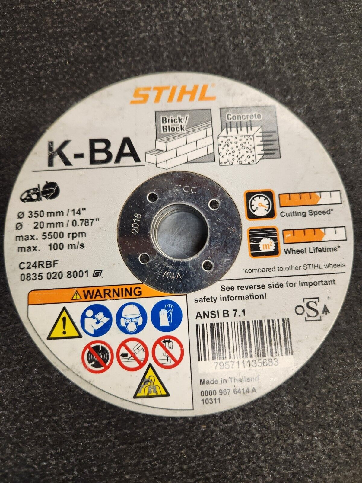 STIHL CUTTING WHEEL # 08350208001