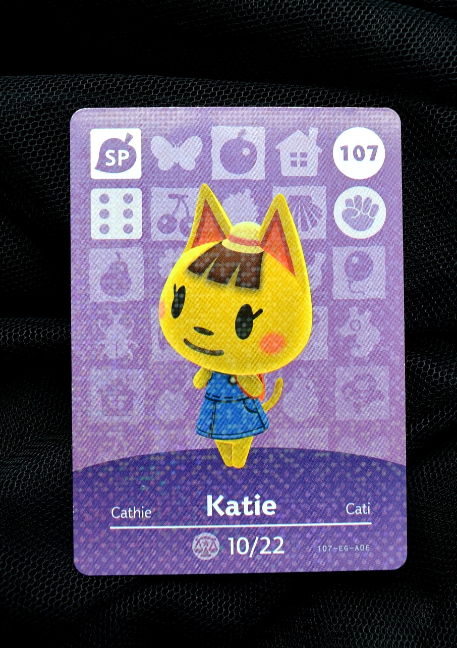 AUTHENTIC EXCELLENT Katie 107 Animal Crossing Amiibo Card, Never Scanned