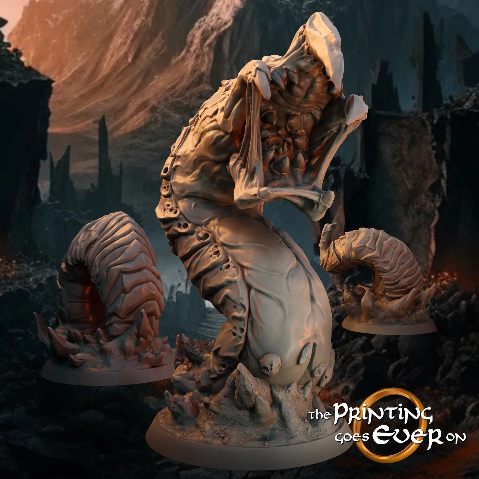 Great Purple Wyrm - 28-32mm Assault Orcs - Resin Tabletop Miniature