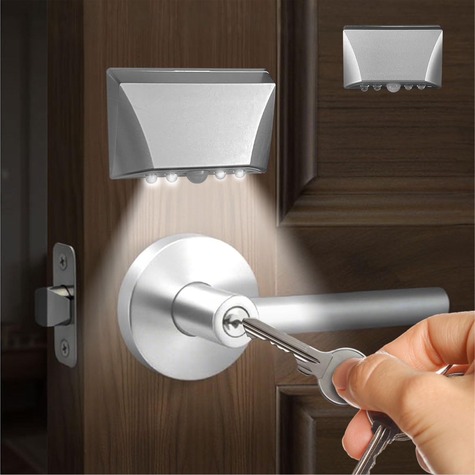 RADIXIUM Silver Motion Sensor Keyhole Light - Automatic on/Off