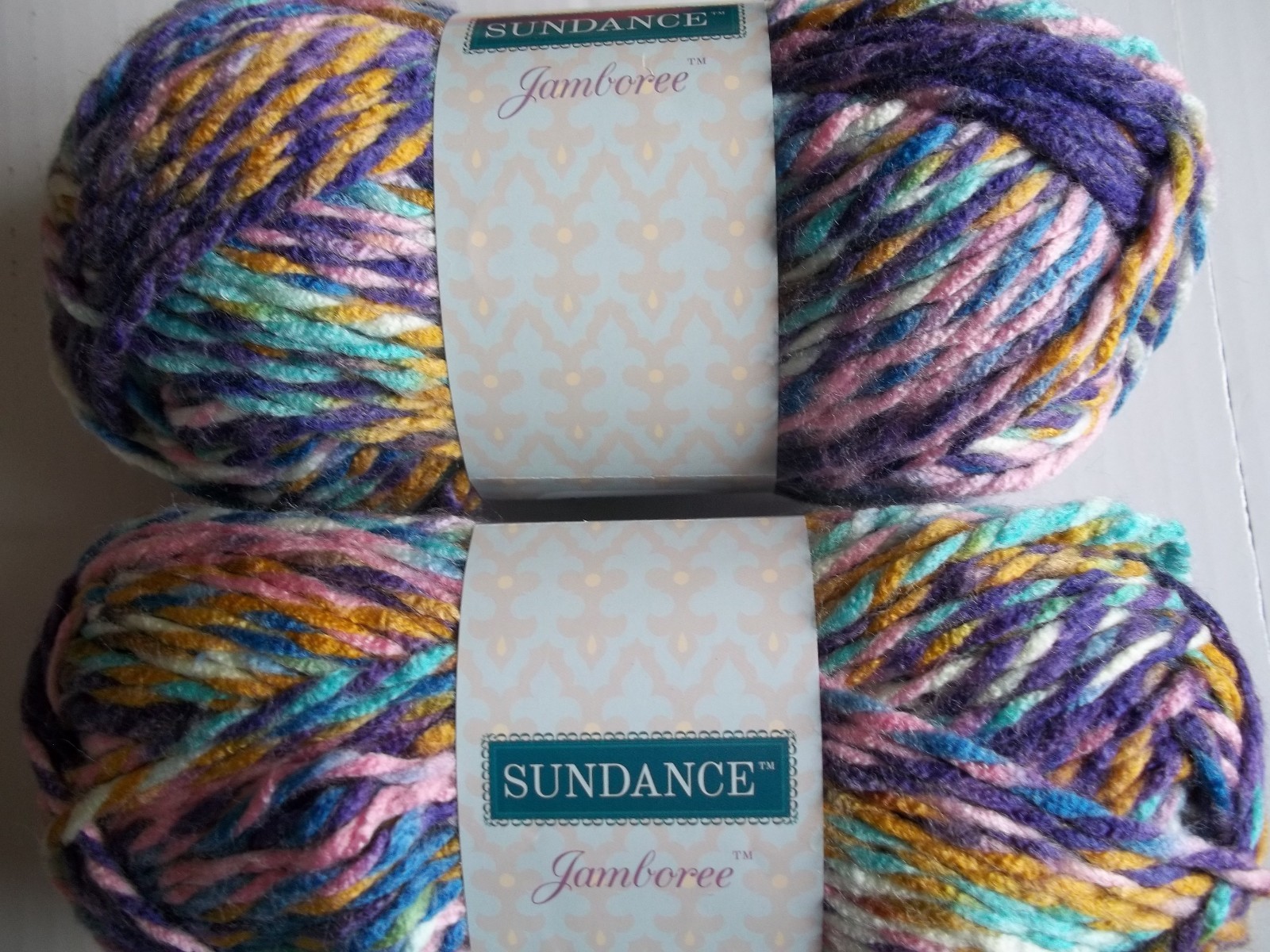 Sundance Jamboree twist yarn, Punch, lot of 2 (93 yds each)