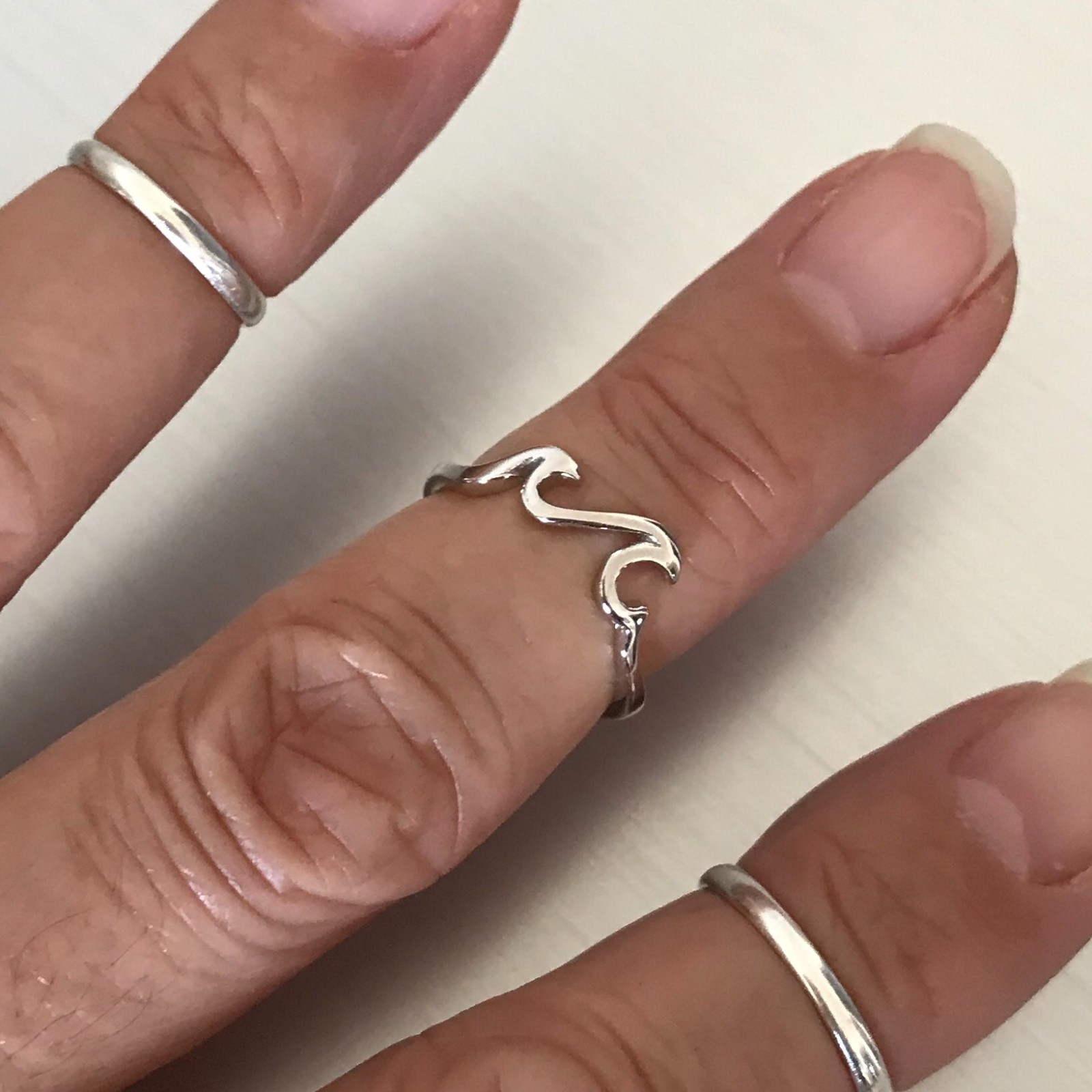 Sterling Silver Little Waves Toe Ring, Silver Ring, Wave Ring, Ocean Rings