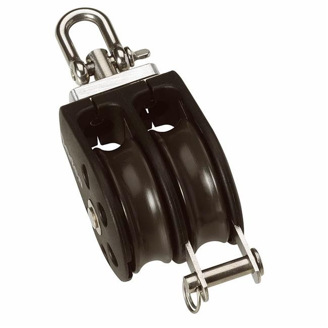 45 mm Plain Bearing Pulley Block Double Swivel Becket - Size 3 #N03231