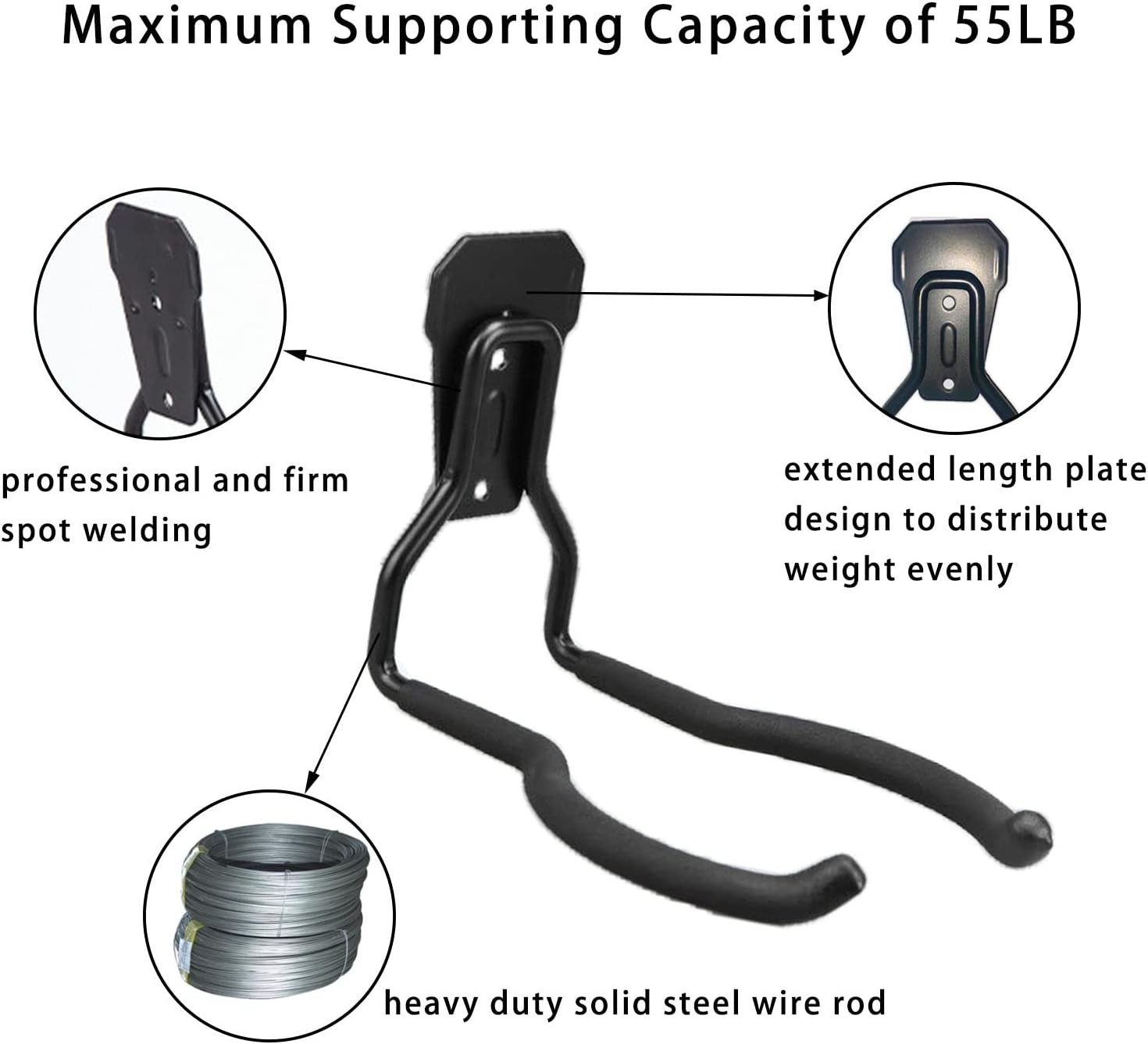 Weedeater Hanger, String Trimmer Hanger and Wall Mounted Power Tool Black-3 P