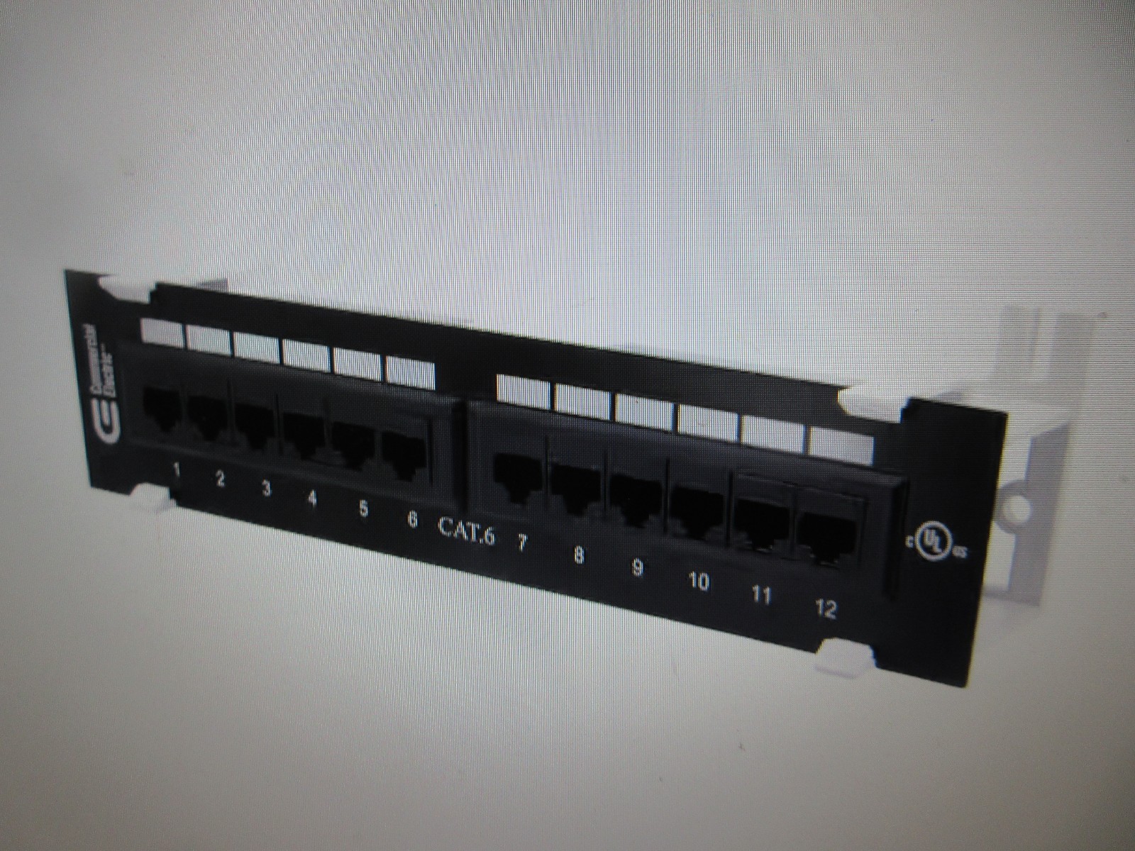 Commercial Electric CE CAT6 Mini Data Patch Panel 12 Port