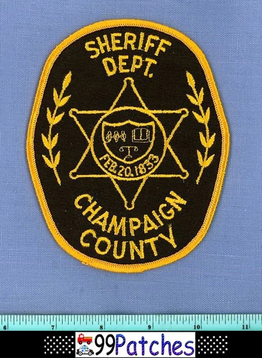 CHAMPAIGN COUNTY SHERIFF ILLINOIS Police Shoulder Patch BOOK SCALES 4G