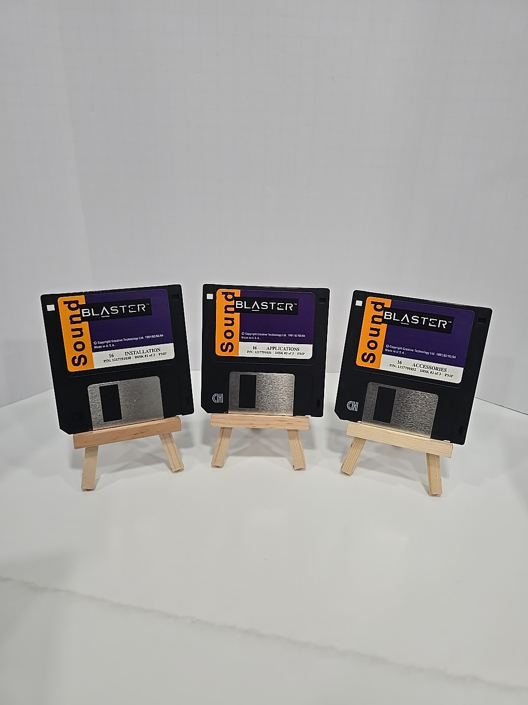 🕹 Vintage Creative Technology Sound Blaster 1994 Install Apps 3.5" Floppy Disks