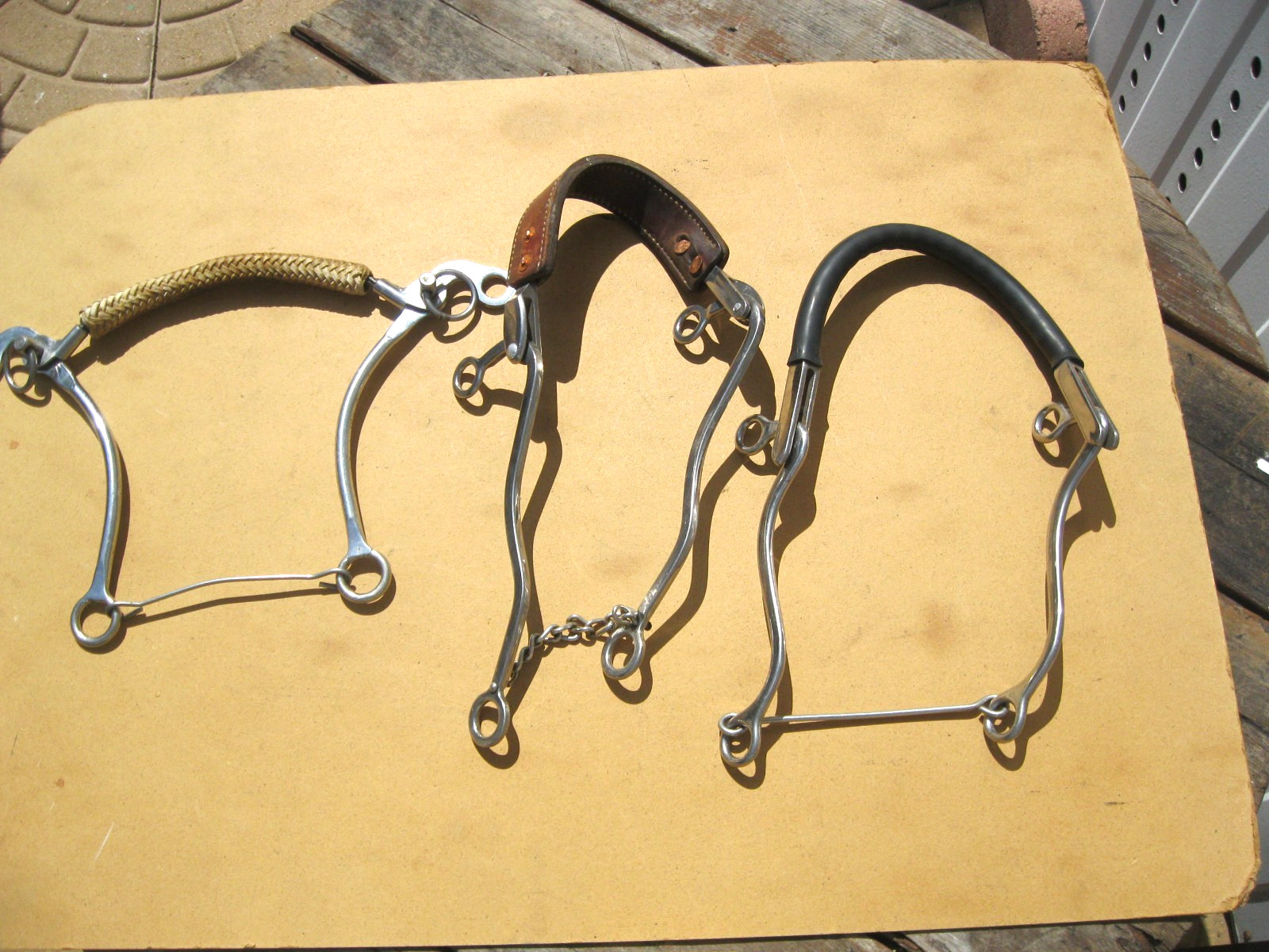Horse bit lot of 3. Sliester, Simco, Hackamore