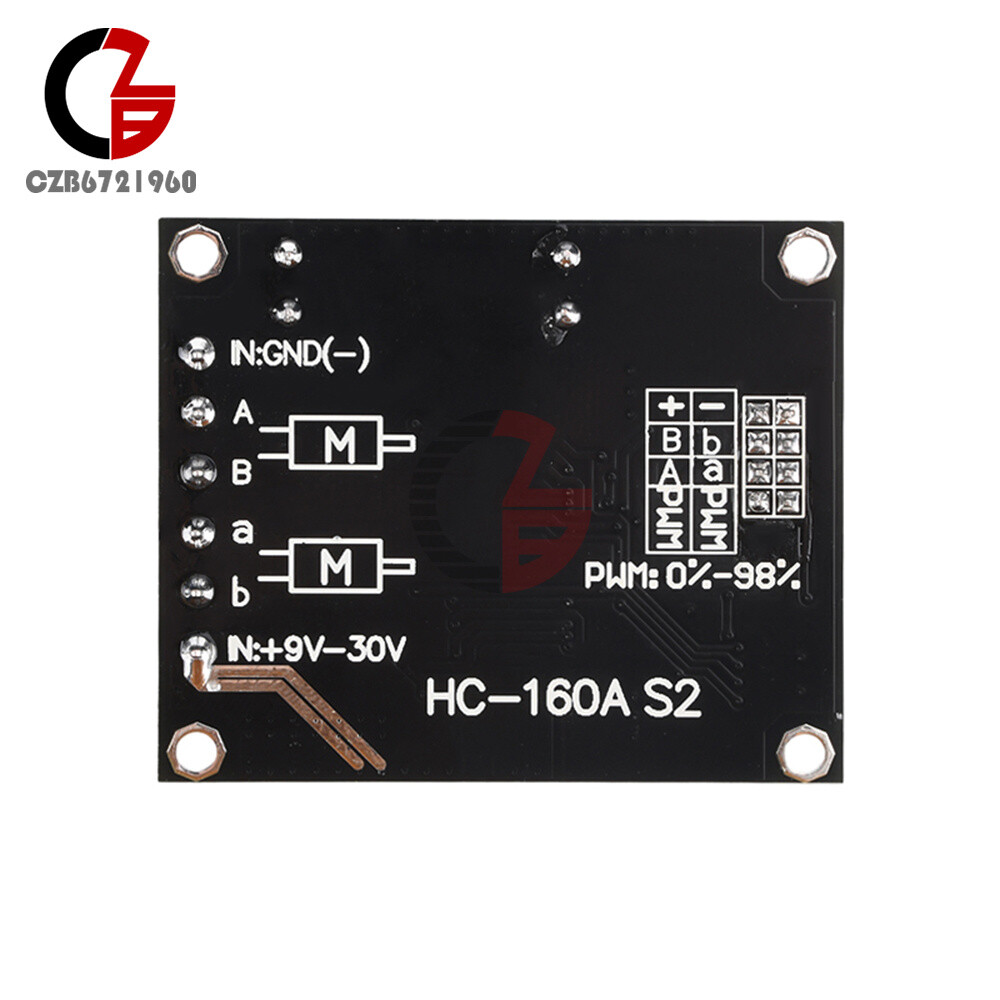 9V-30V 60A Dual PWM DC Motor Driver Module High Power H-Bridge Speed Controller