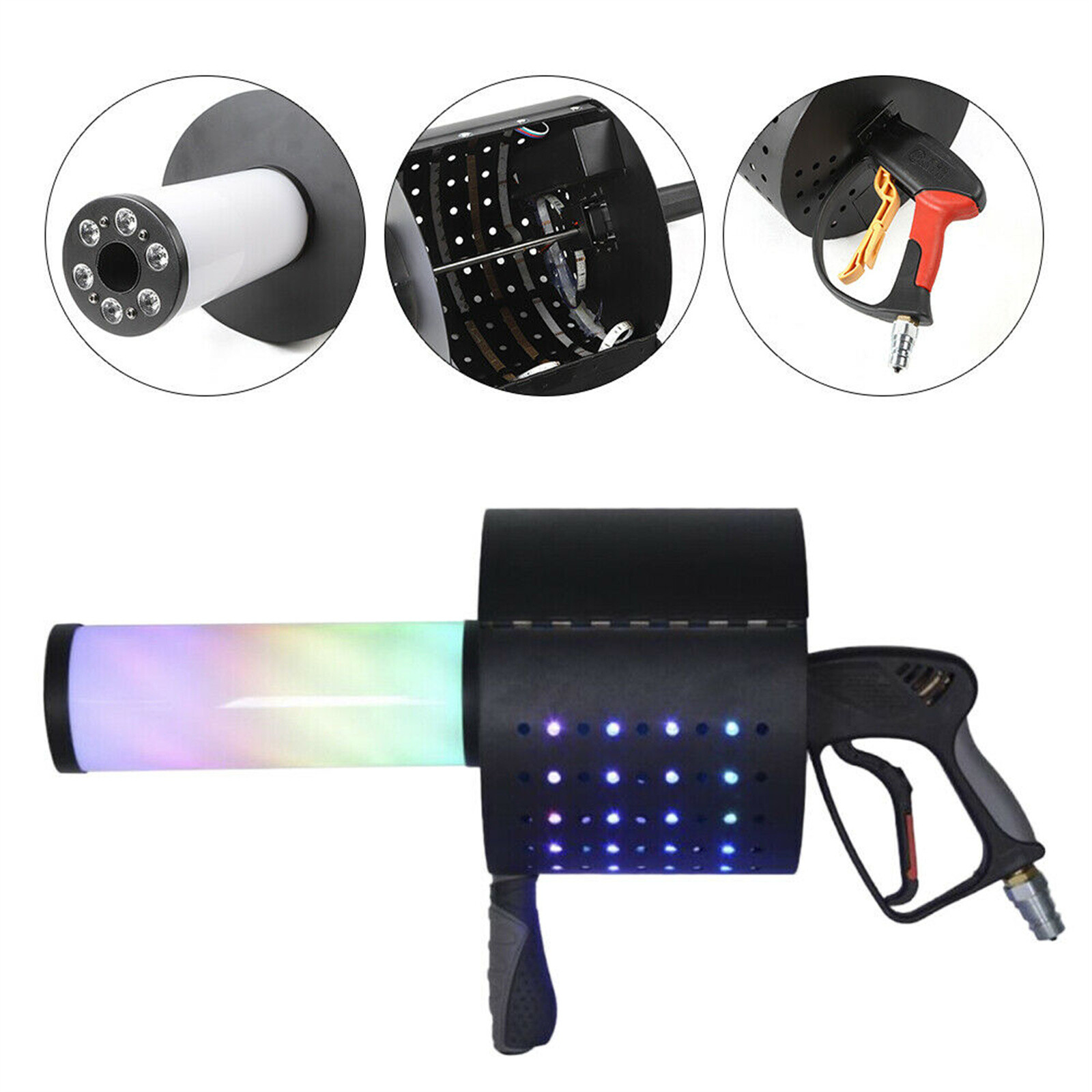 LED CO2 Gun + LED Confetti Cannon Machine CO2 Jet Stage Event For DJ Club Party