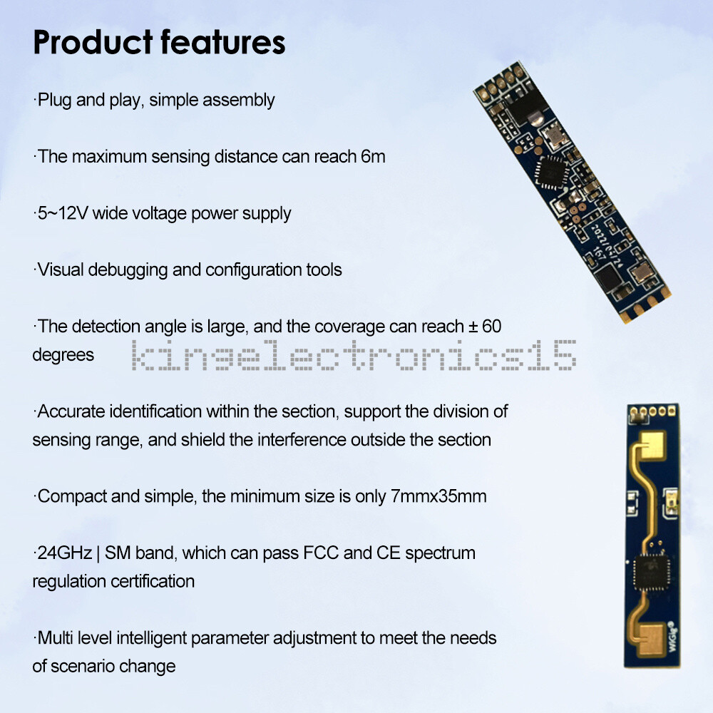 DC5-12V 24G Human Presence Inductive Radar Motion Sensor Module HLK-LD2410