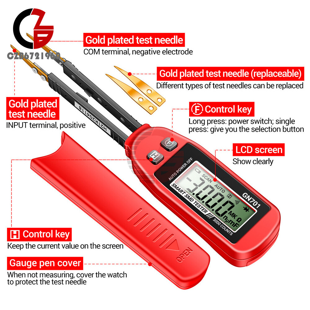 SMD Tester Resistance Capacitance Meter Multimeter Professional Component tester