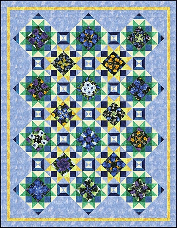 New Pieced Quilt Pattern SPLENDOR 73" x 73" and 90" x 90"