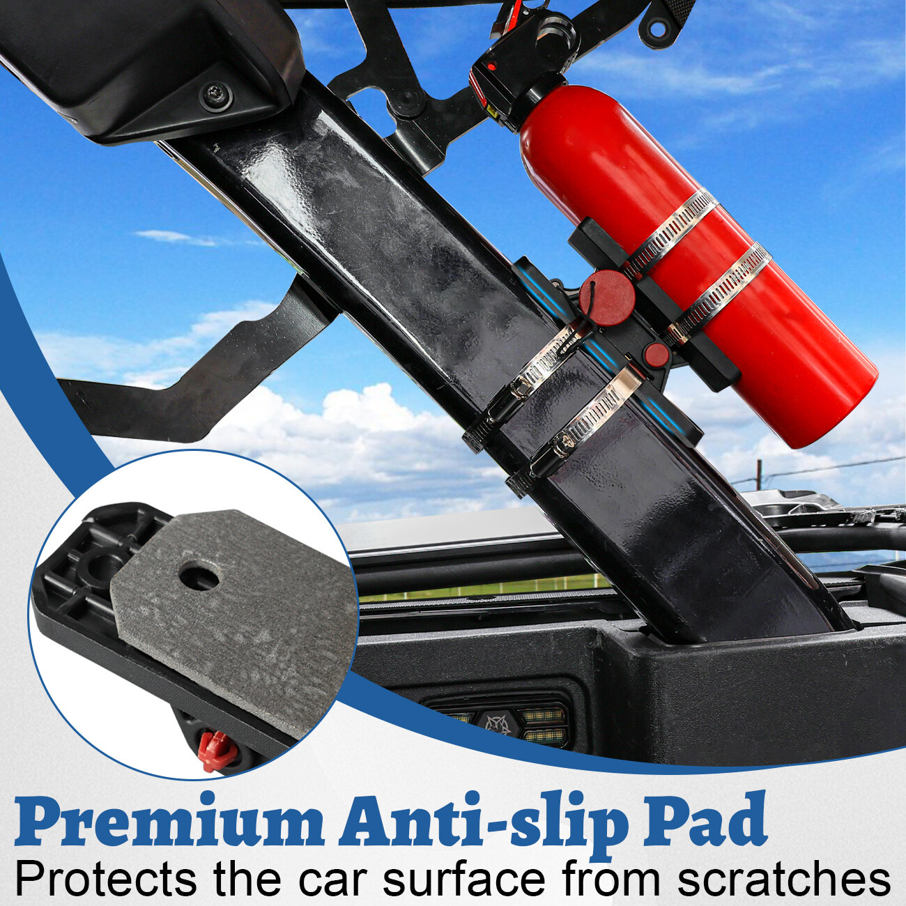 Car Fire Extinguisher Holder Mount Bracket Adjustable Fit For UTV Wranglers RZR