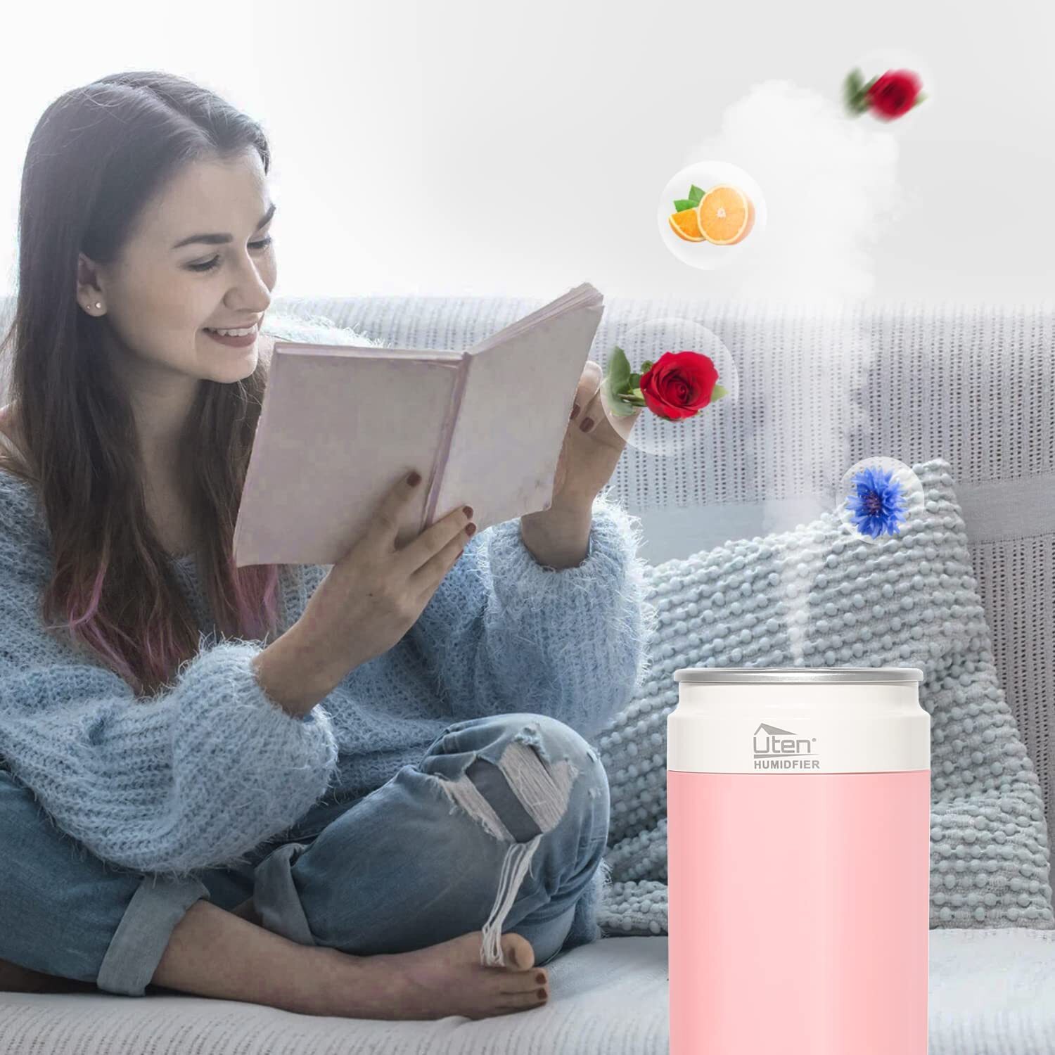 Coke Can Style Humidifier, 260ml Air Purifier & Cool Mist Diffuser, USB Powered
