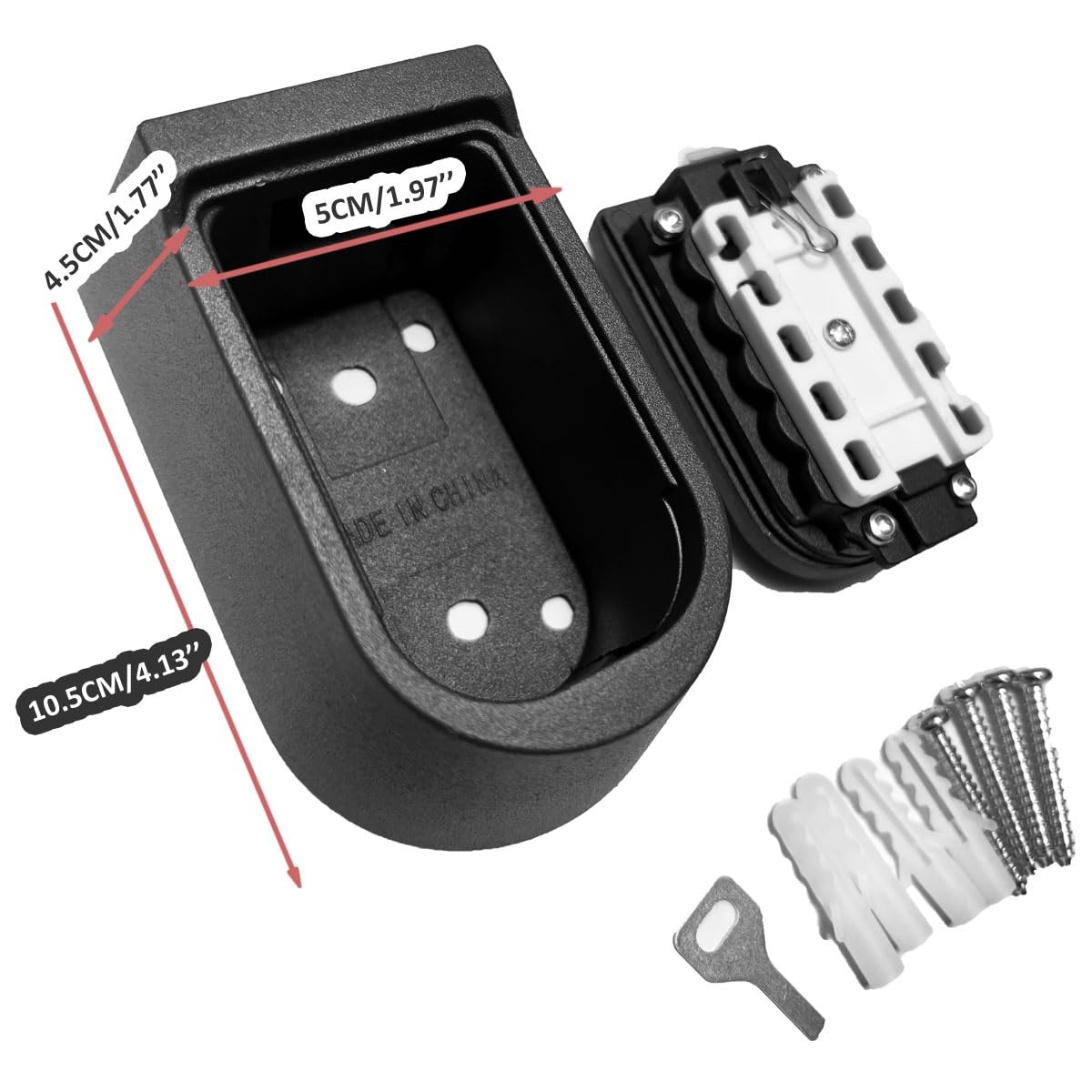 2 PCS Key Lock Box Wall Mount 10 Digits Push Button Code Home Security Safe