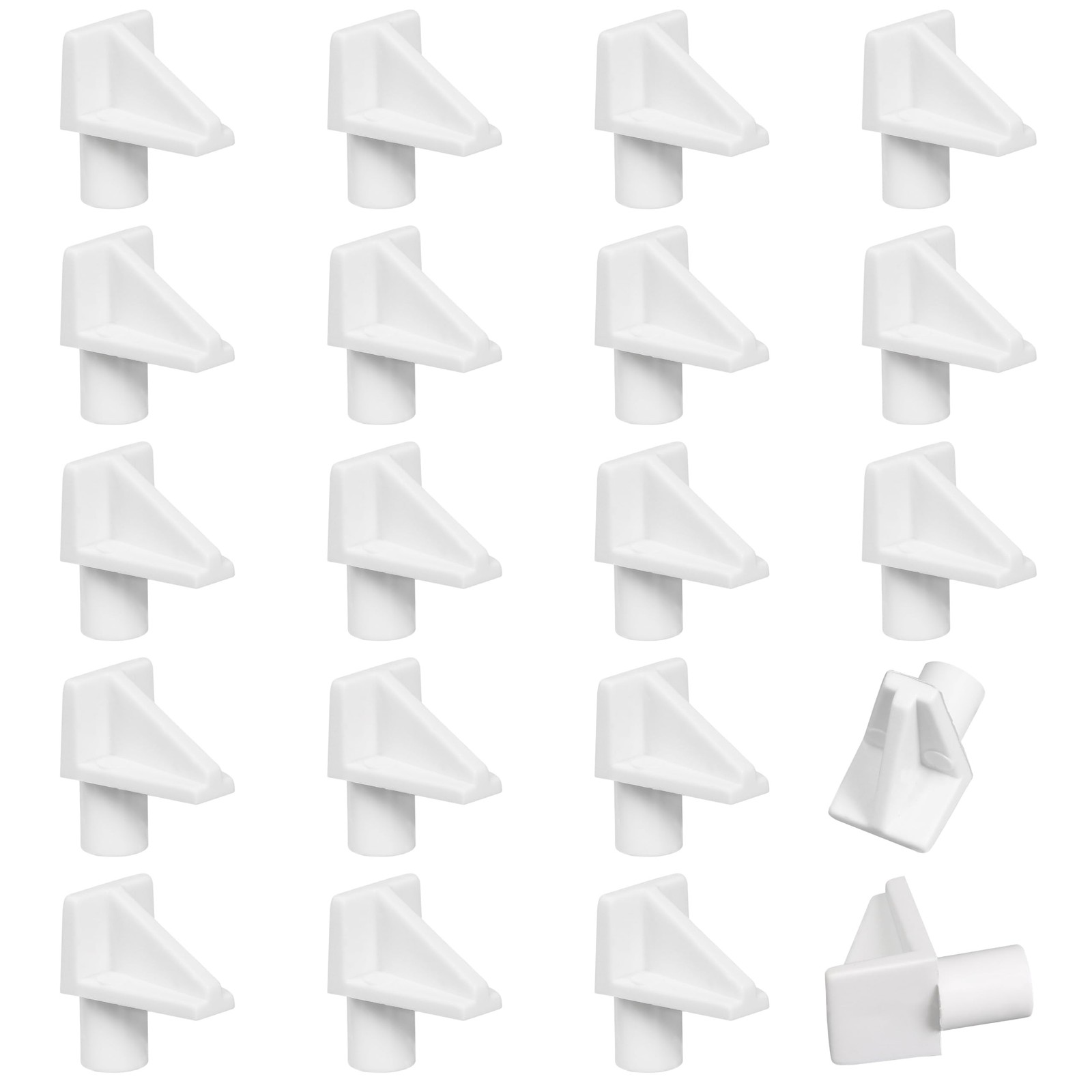 50pcs White Shelf Pegs, 1/4 inch Plastic Shelf Pins Shelf Support Pins, Cabin...