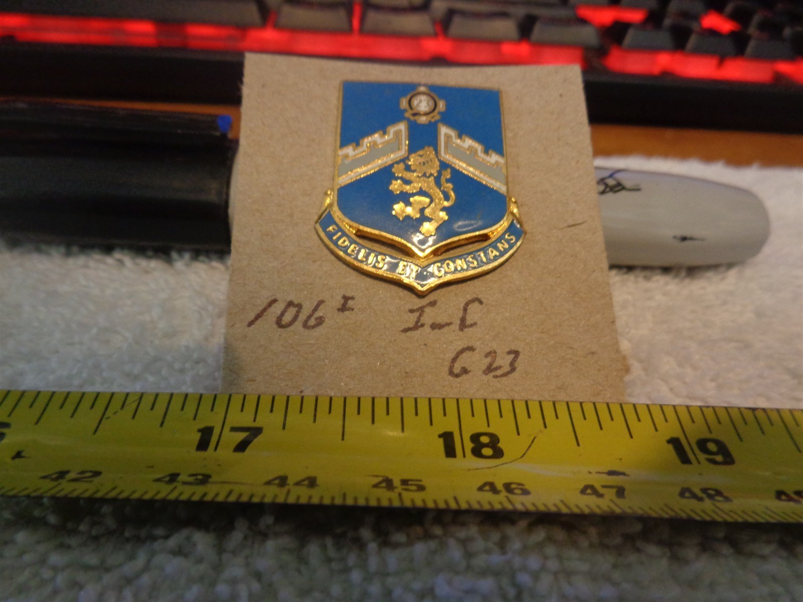 106th Infantry G23 Unit Crest, DI, DUI (DRAW#S7)
