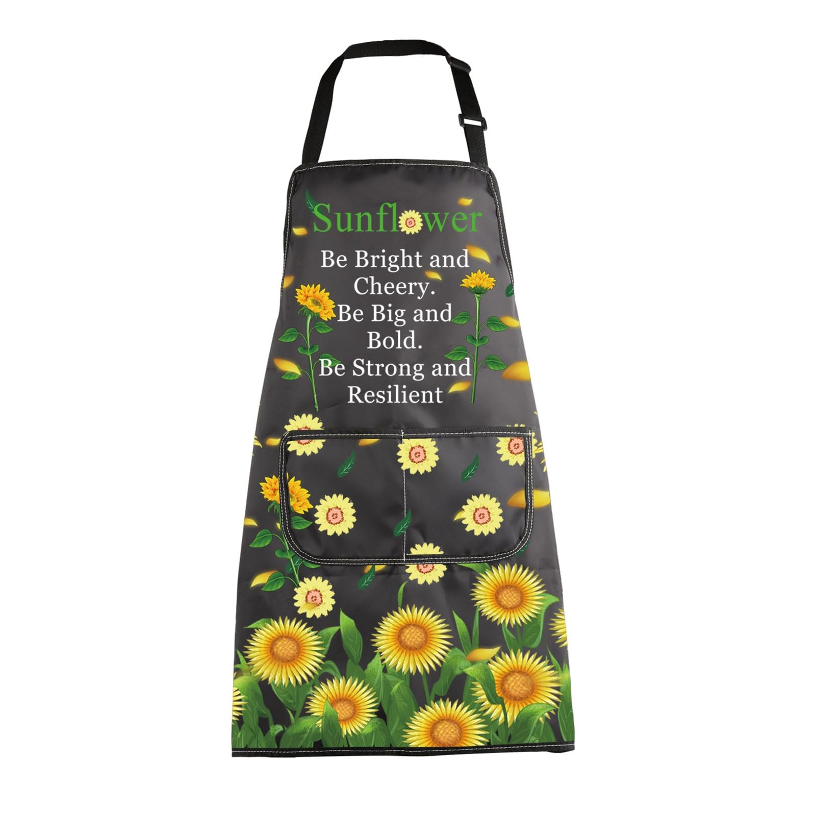 MBMSO Sunflower Apron with Pockets Standard, Apron-black