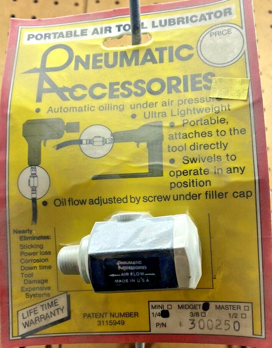 Pneumatic Accessories Portable Air Tool Oiler Lubricator In-Line NEW