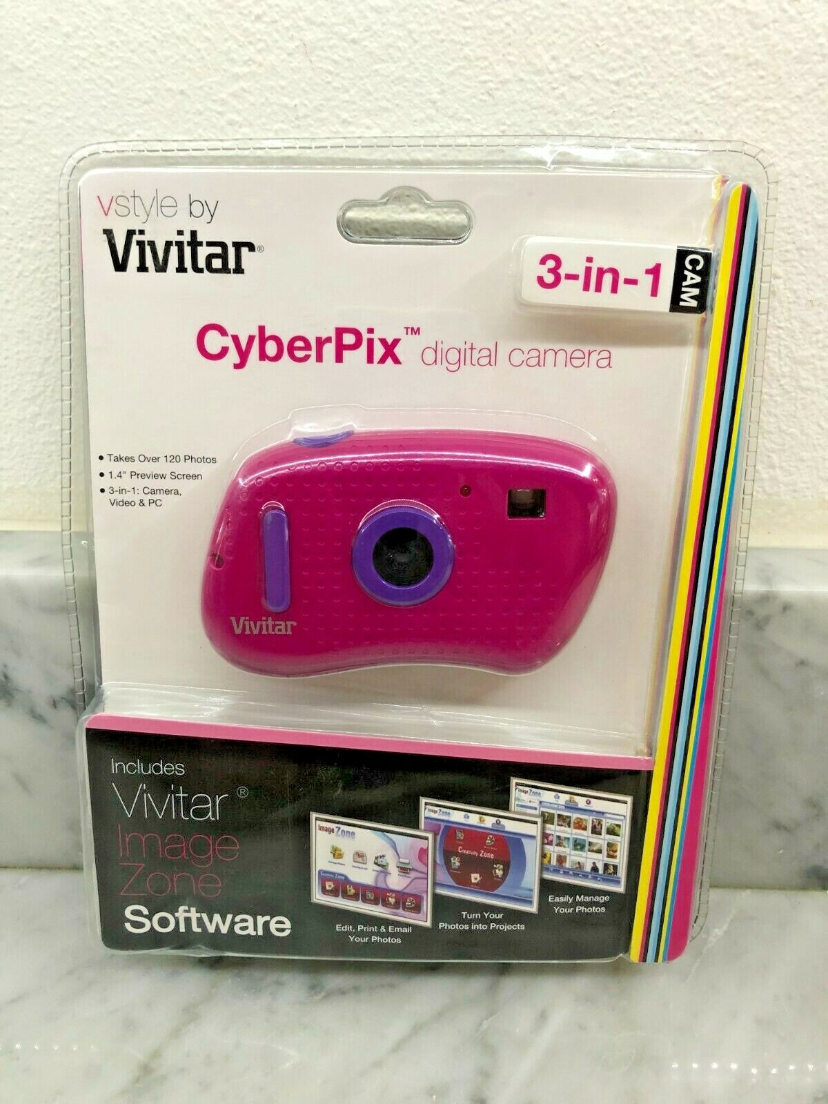 BRAND NEW SEALESD VIVITAR VSTYLE  CYBERPIX 3-IN-1 DIGITAL CAMERA