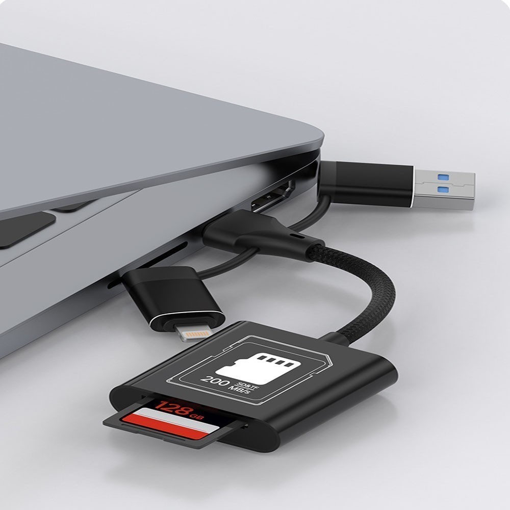 USB C to TF/SD Card Reader Writer OTG Adapter USB3.0 Micro SD Memory Card Reader