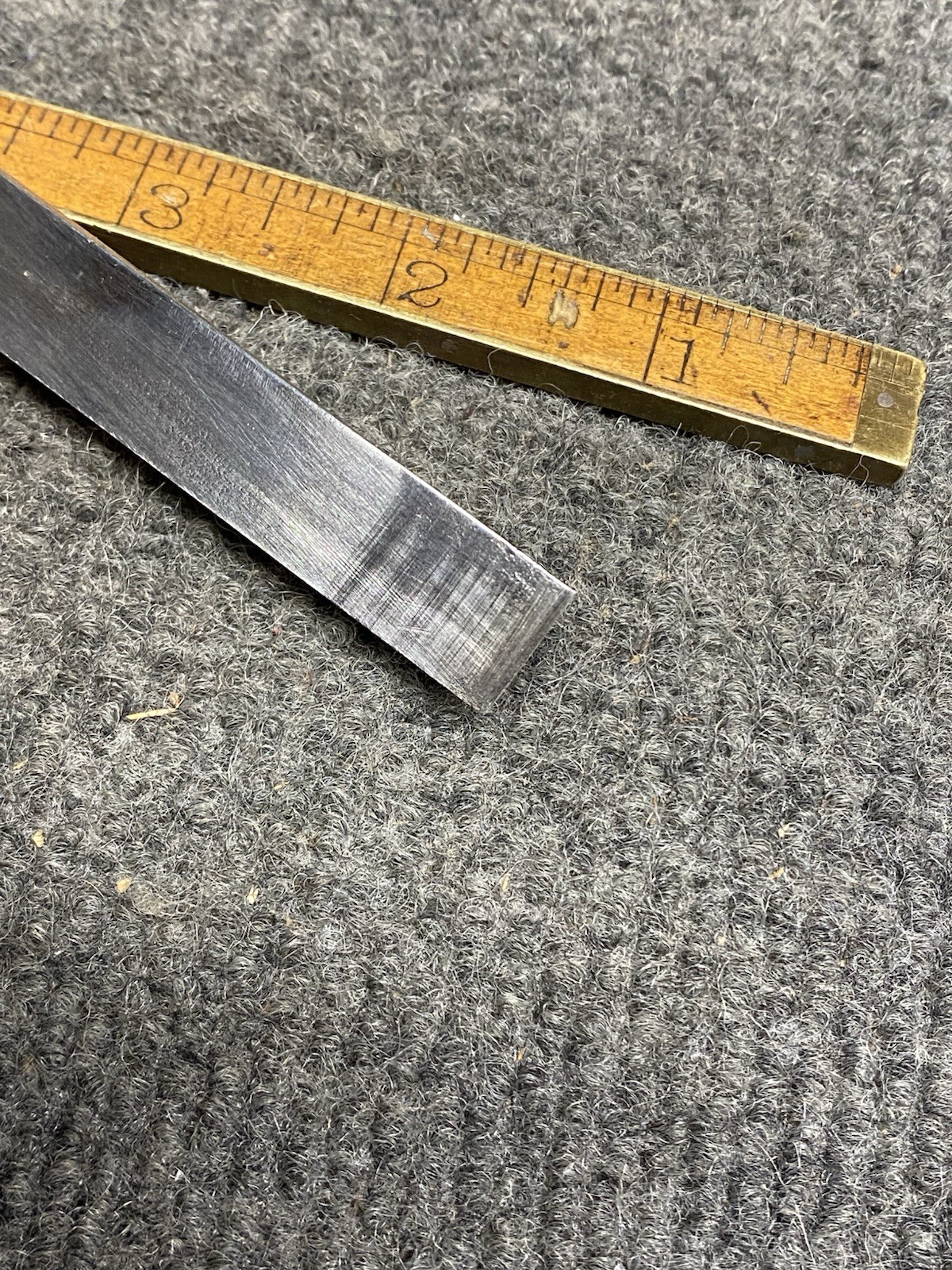 Vintage Pexto 1/2” Chisel With Hard Yellow Plastic Handle
