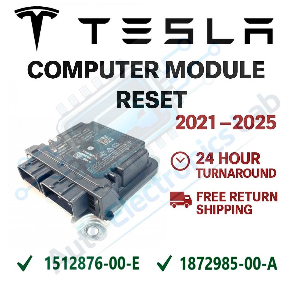 2020-2025 Tesla Model Y 1512876-00-E SRS RCM Reset Crash Data Mail-In
