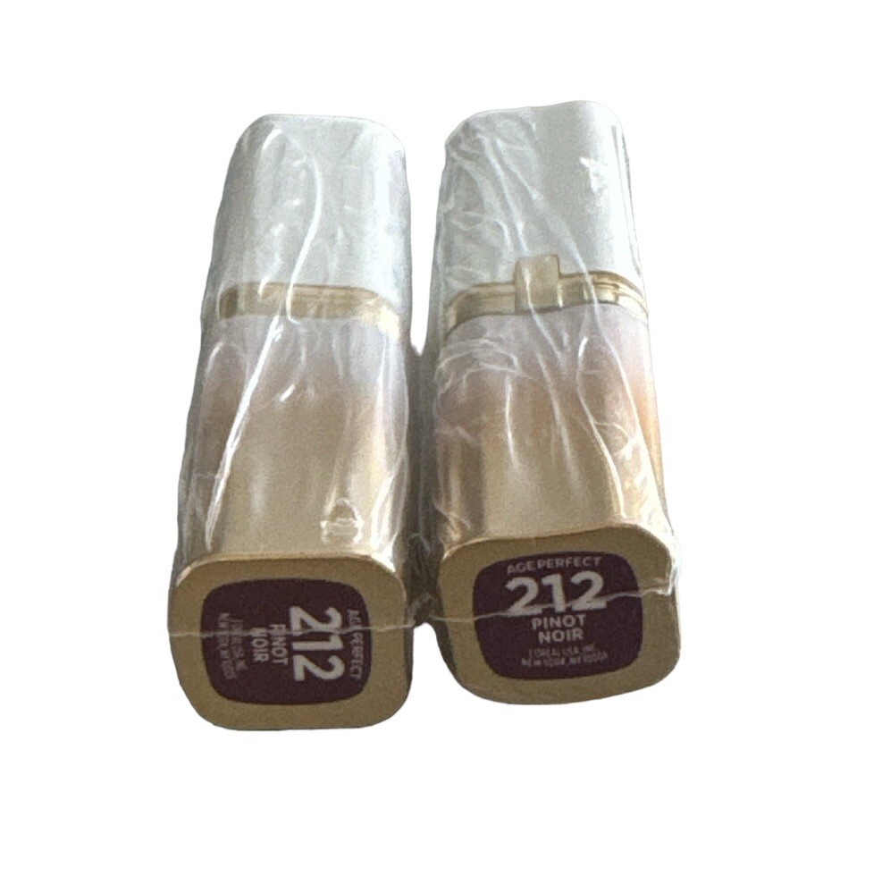 Loreal Age Perfect Satin & Luminous Hydrating Lipstick #212 Pinot Noir Lot of 2