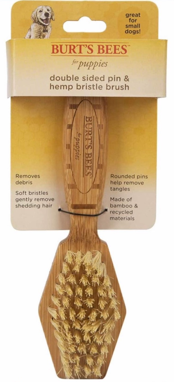 Burt's Bees for Pets Double Sided Pin & Hemp Bristle Dog Brush