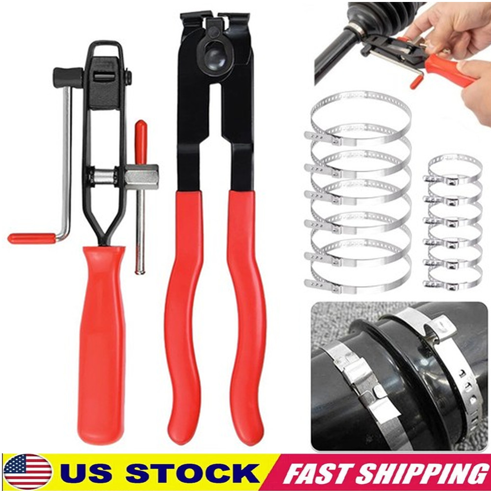 14PCS CV Joint Boot Clamp Pliers with CV Boot Clamps Kit Ear Type Banding Tools