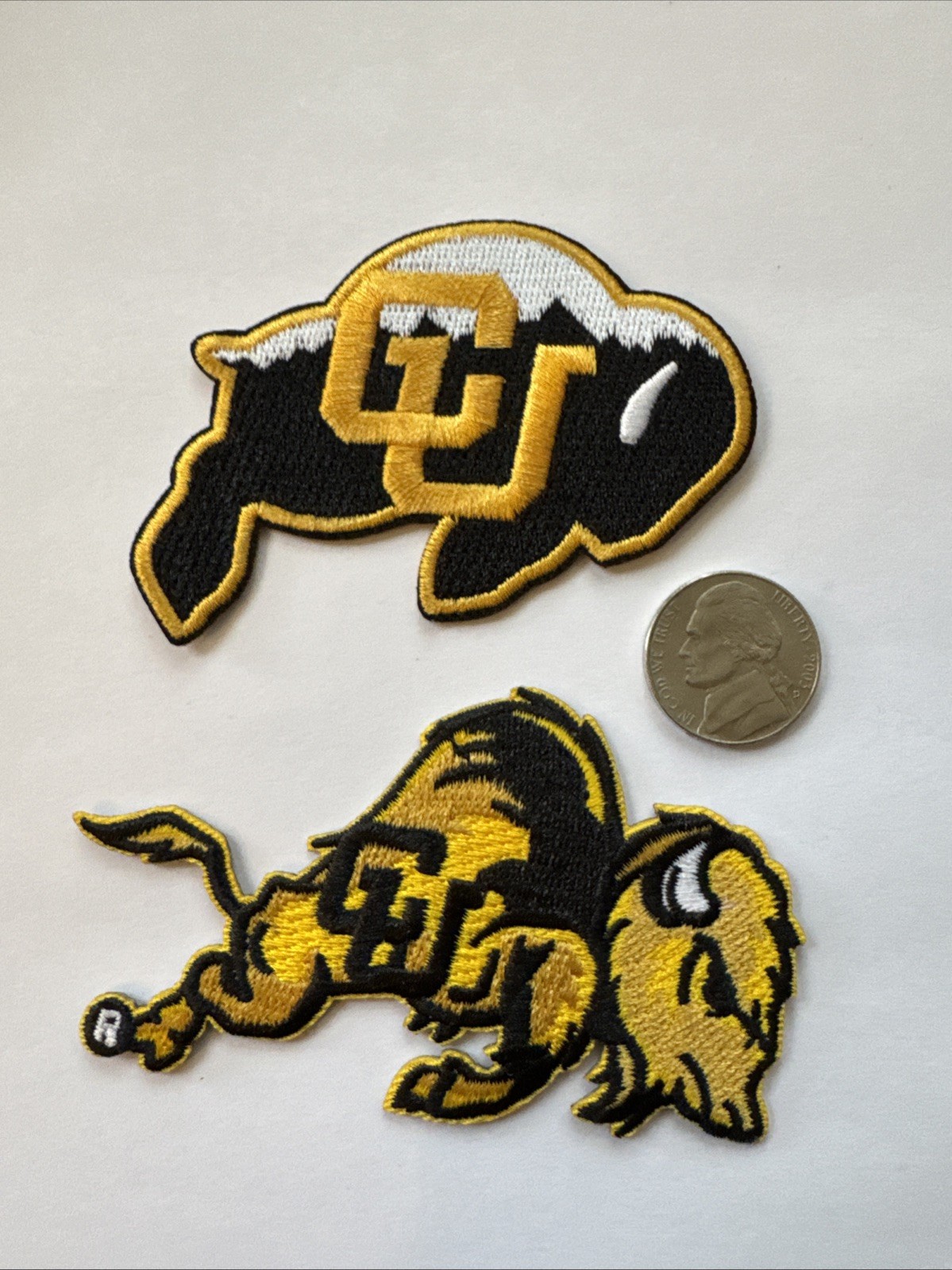 2 CU Colorado Buffaloes Vintage Embroidered Iron On Patches Patch Lot 3” & 3.5”
