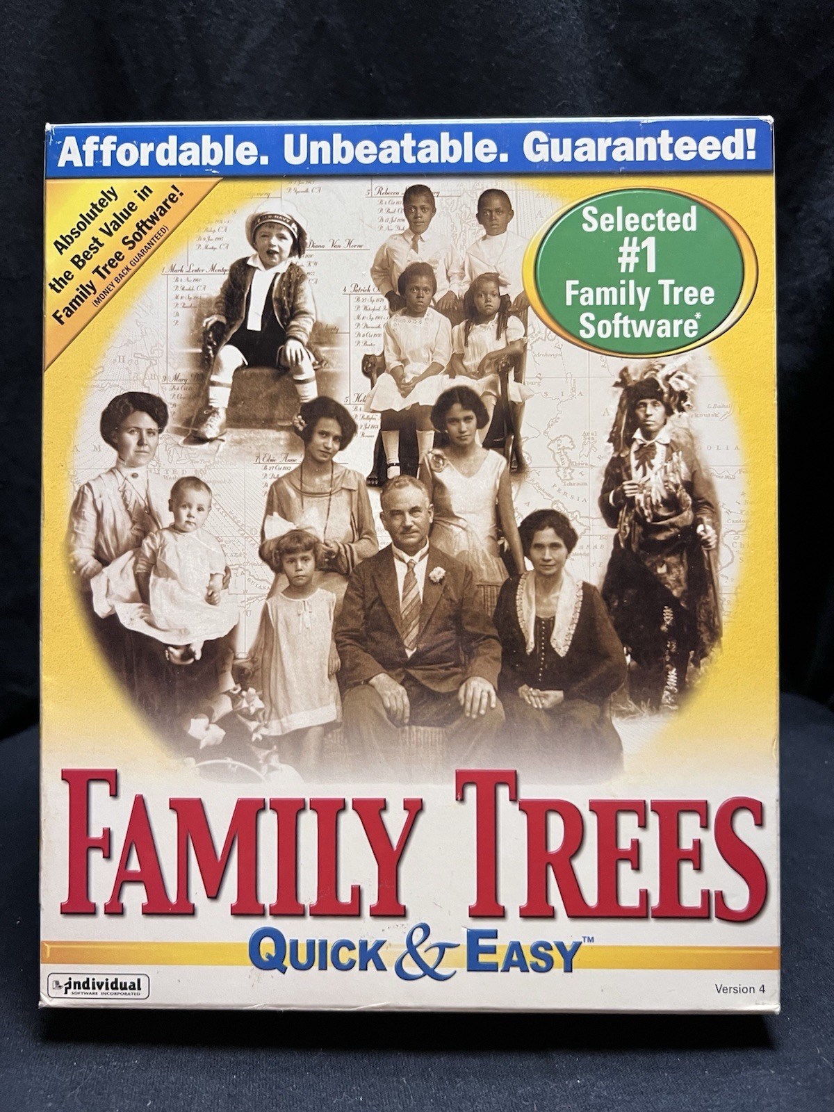 Vintage Create Family Trees Quick & Easy (PC, 1998, Windows 98/95/NT) Big Box