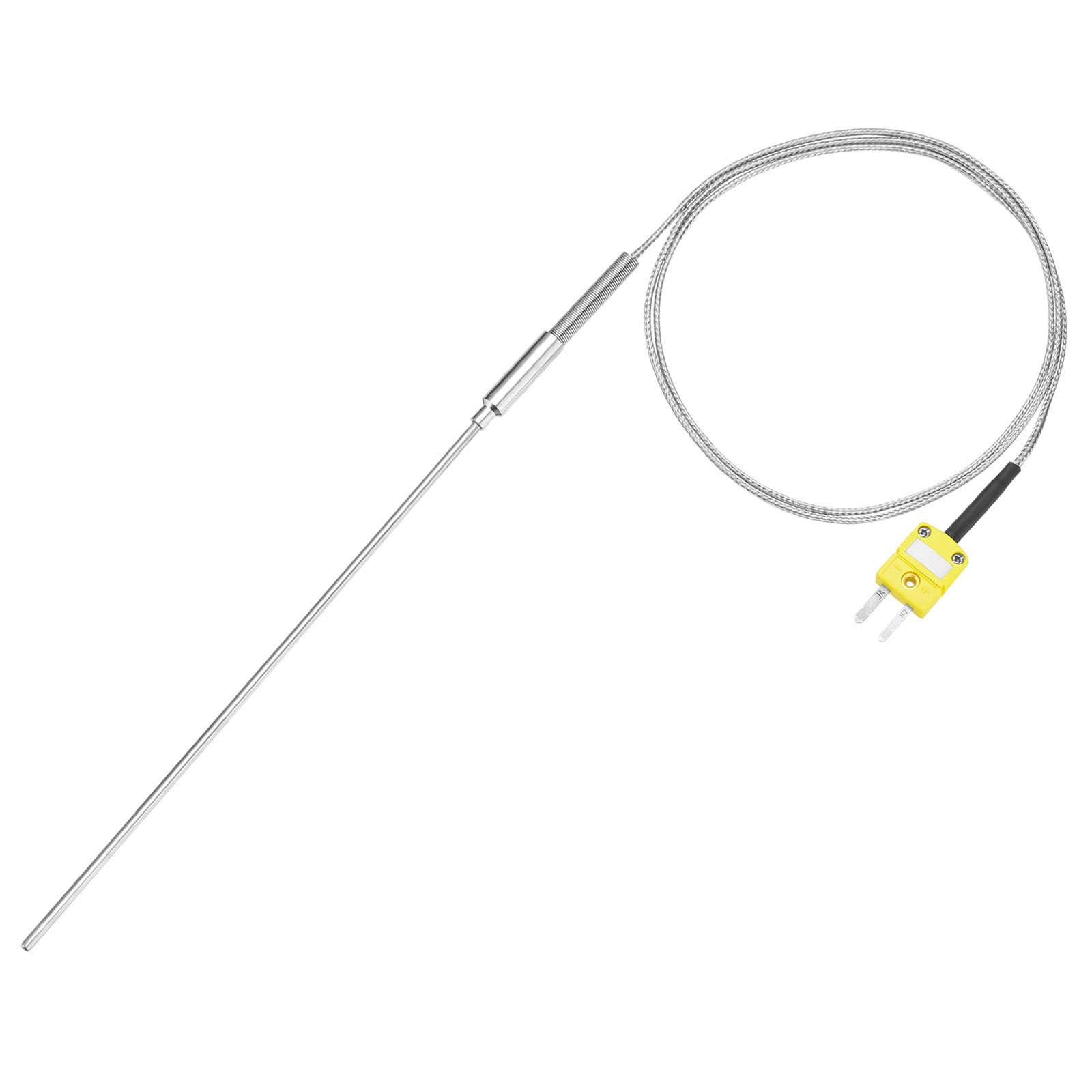 K Type Thermocouple with Plug,Temperature Sensor -40 to 1100°C 3x200mm 3.3ft