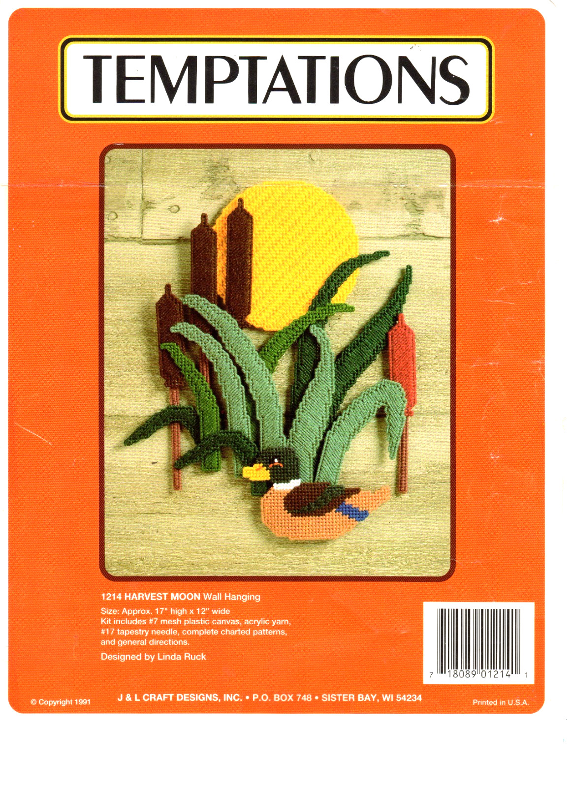 HARVEST MOON  WALL HANGING  7ct plastic canvas PATTERN (#TF0325)