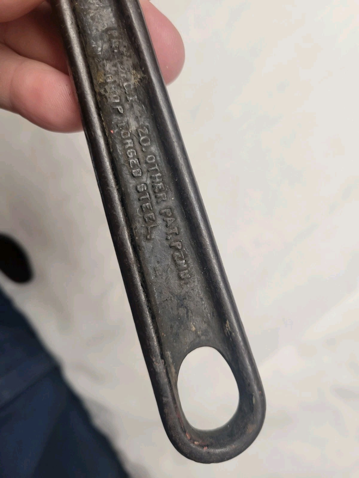 Lawson's 10in. Offset pipe wrench, Cleveland, OH For W.Md. RWY Co - USA
