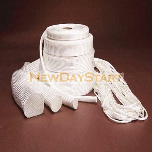 High Temp Heat Fire Insulation High Silica Fiber Sleeve Protective Hose 3 to 100