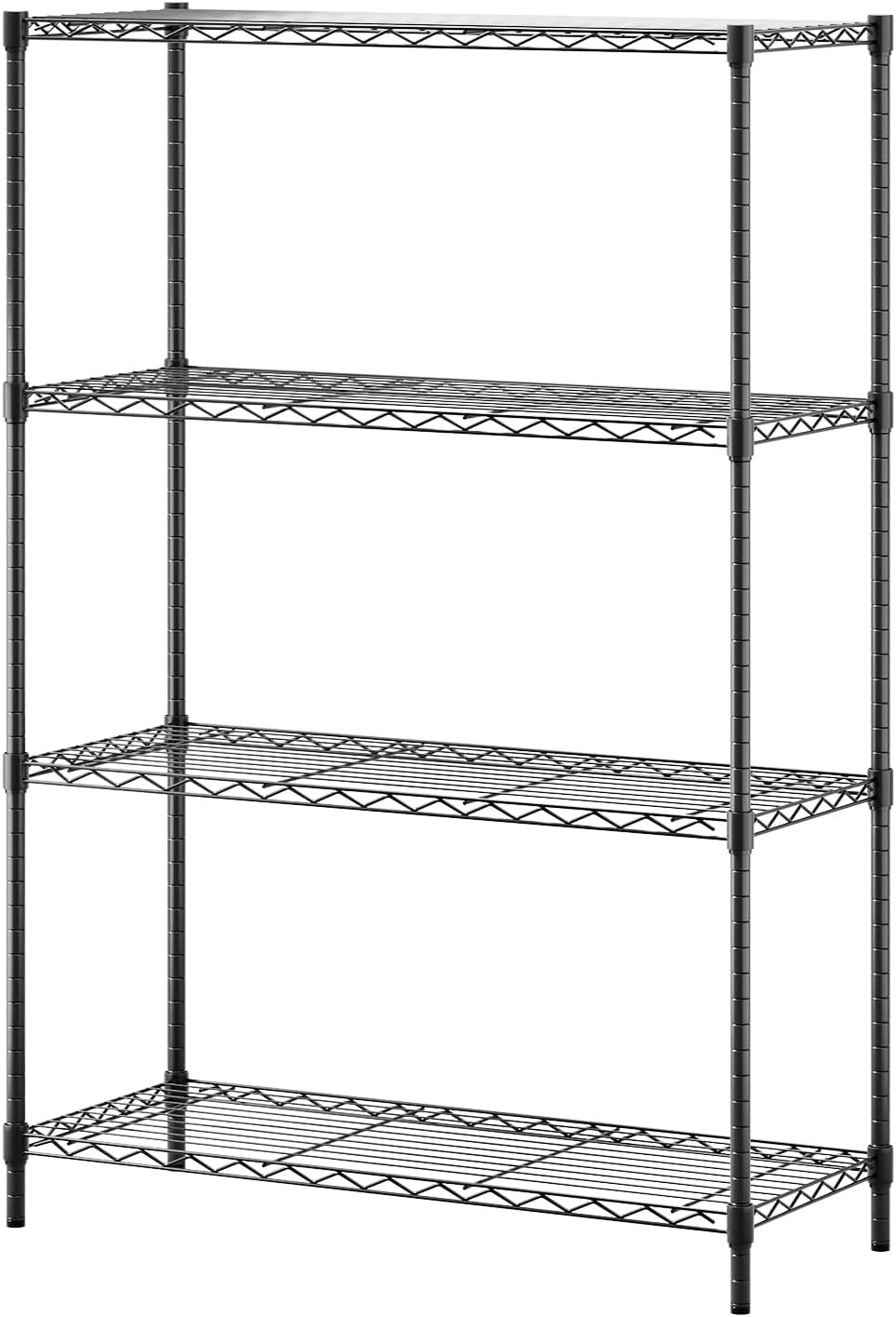 BestOffice | 4-Tier Wire Storage Shelves | 36x14x54 | Black