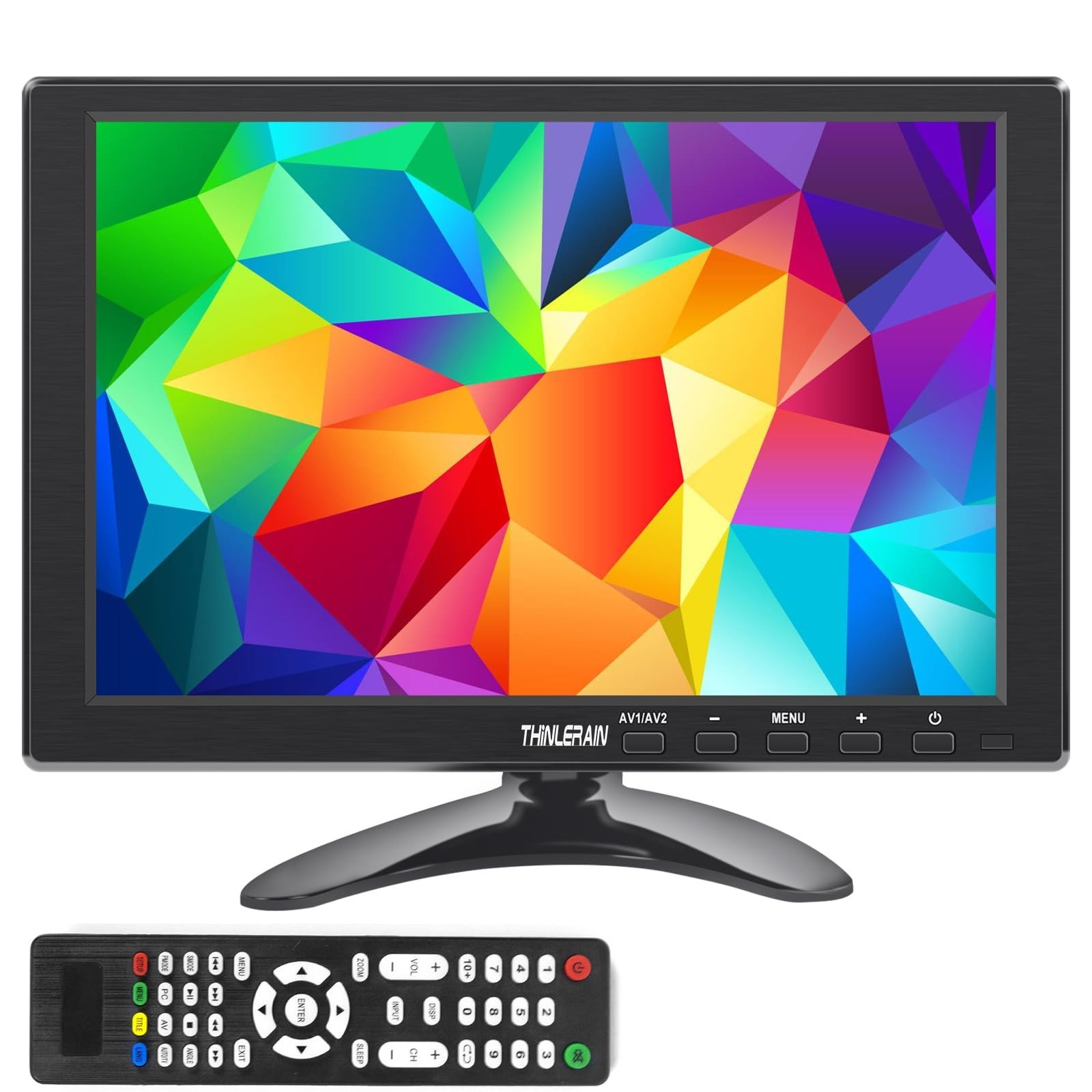 10.1 Inch Small Computer Monitor, 1920x1200 Mini PC Display with HDMI VGA AV ...
