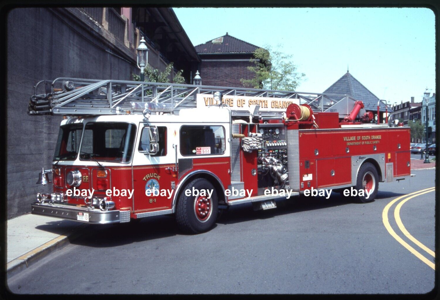 South Orange NJ 1989 Seagrave 100' RM Aerial  Fire Apparatus Slide