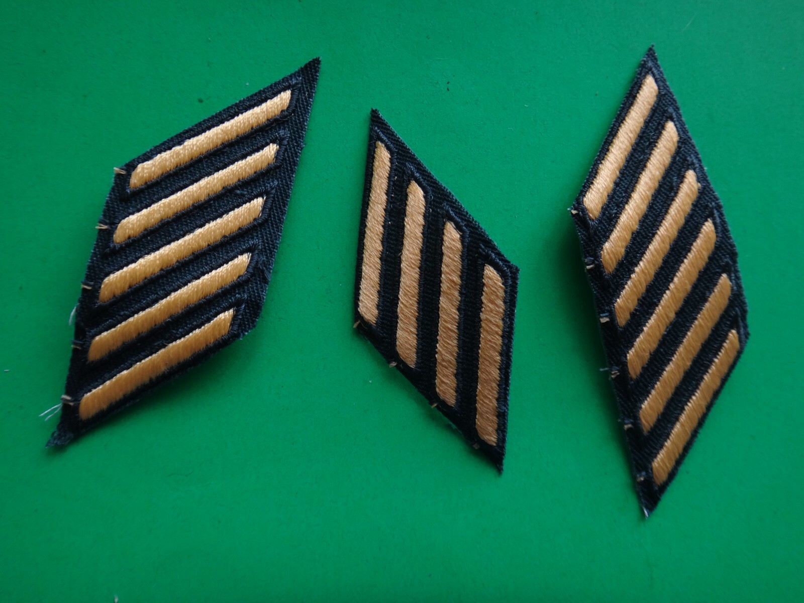 15 US Army Gold-On-Green OD Small Hash Marks