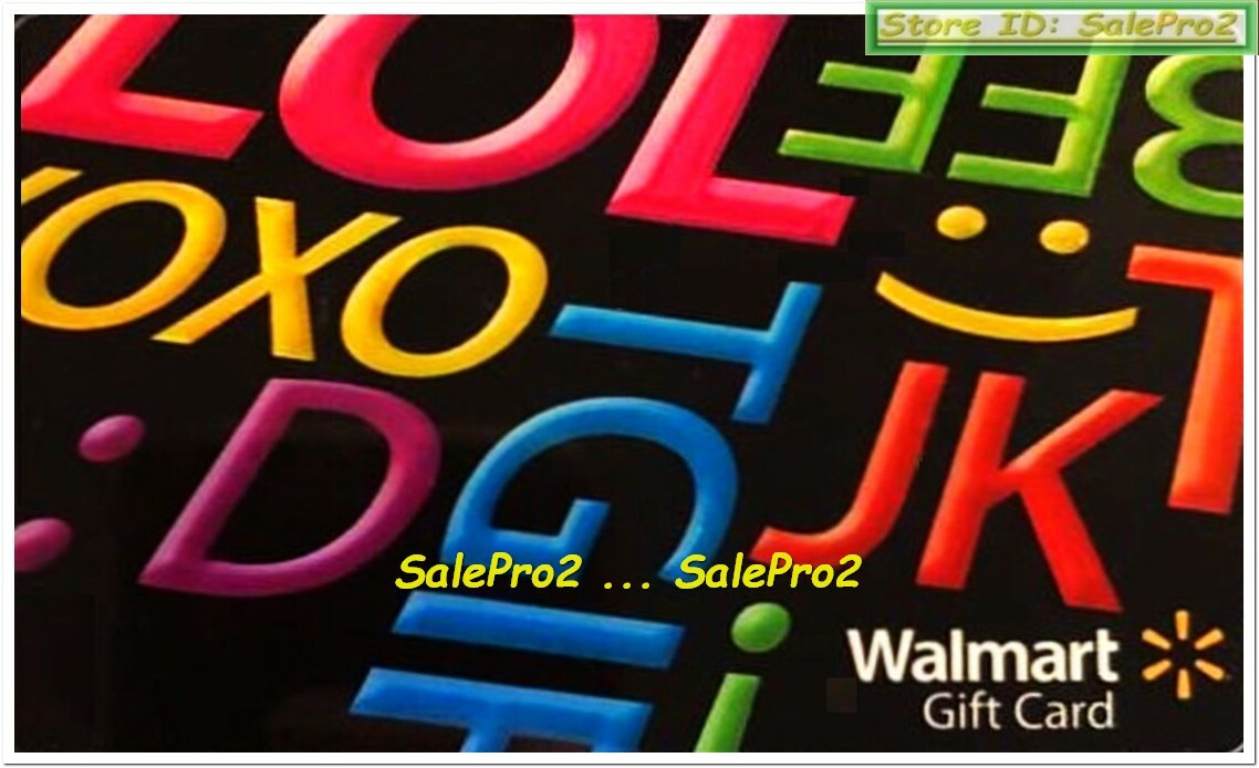WALMART USA EMOJI LOL TGIF XOXO BTW FYI IMHO #FD34186 US COLLECTIBLE GIFT CARD