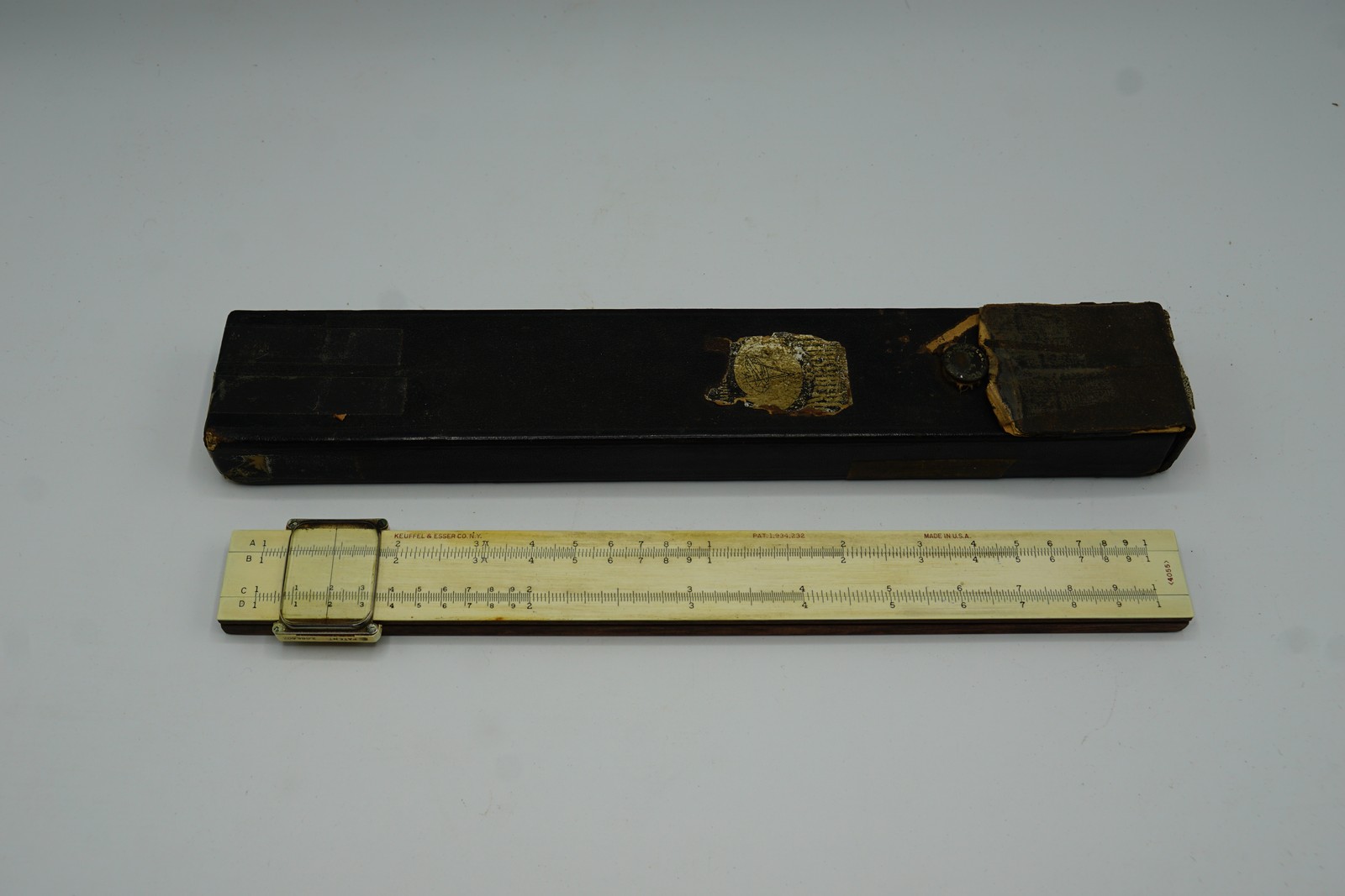 Keuffel & Esser K&E 4055 Mannheim Slide Rule Scientific Instrument w/ Ca