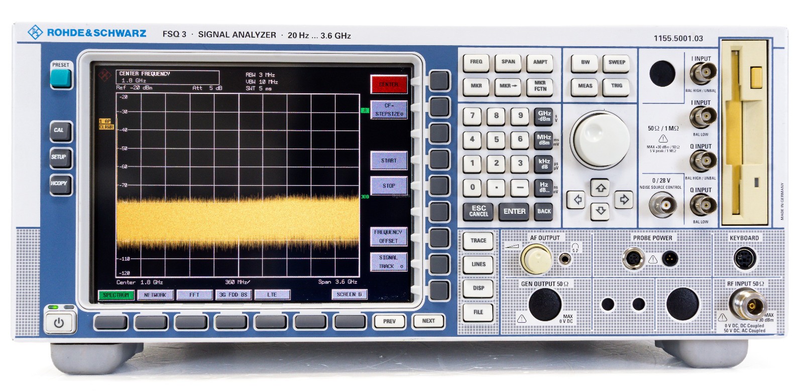 R&S Rohde & Schwarz FSQ3 Spectrum and Signal Analyzer  3.6 GHz