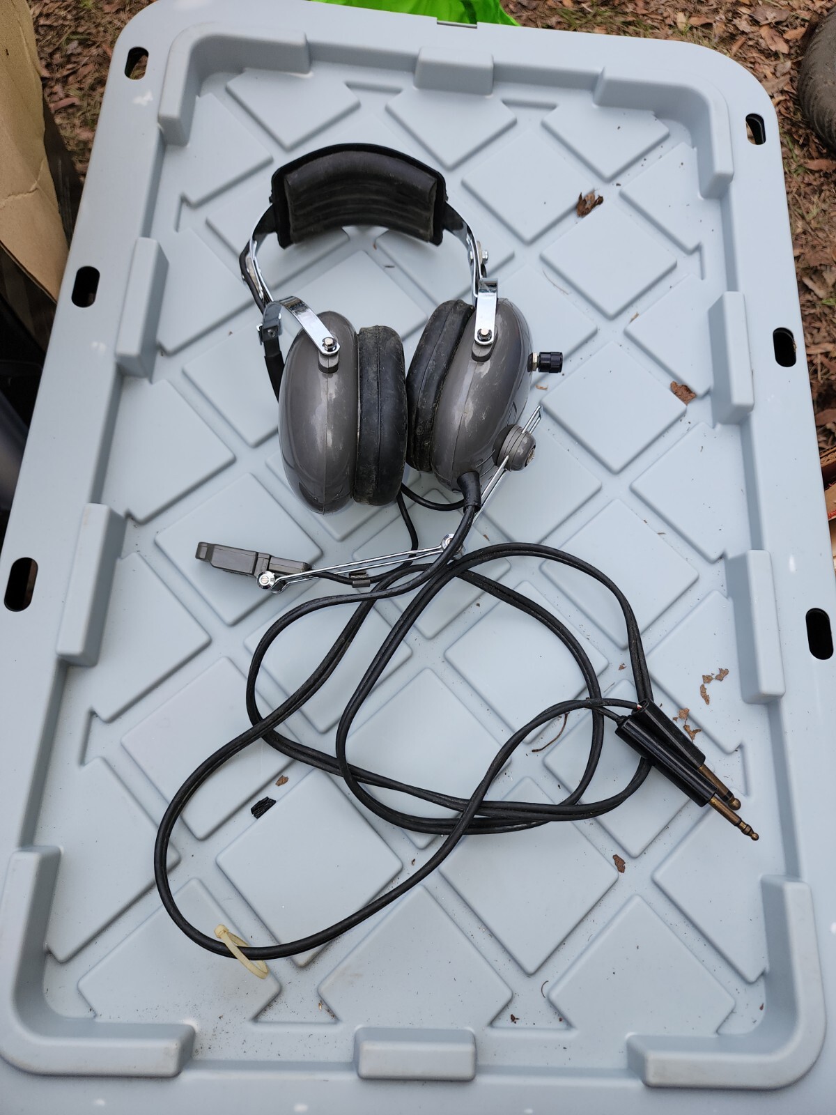Vintage Pilot Avionics PA 11-40 Headset w/ Microphone - Aviation Flying