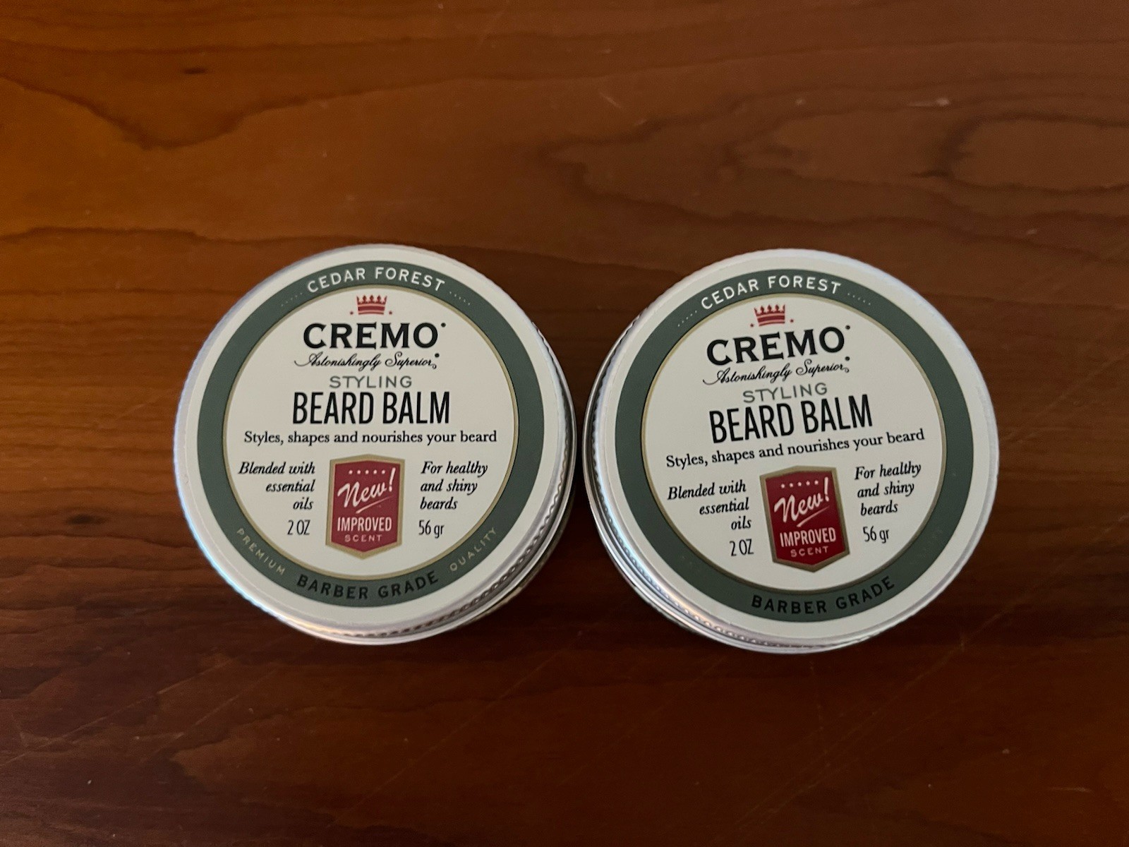 LOT 2 "NEW" CREMO STYLING BEARD BALM CEDAR FOREST NET. WT. 2 OZ