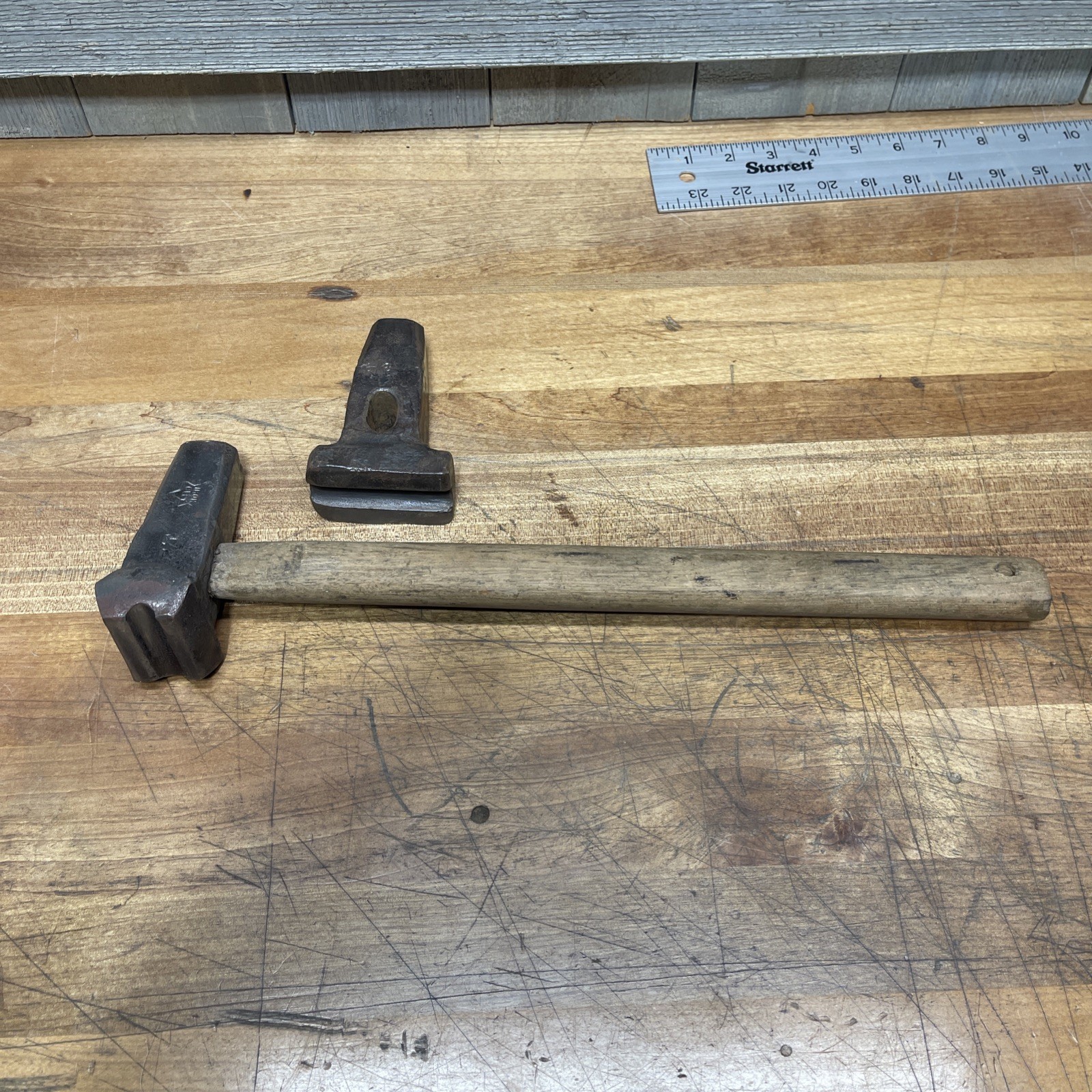 Vintage Swage Blacksmith Hammer Lot - 1/2" And 5/8"  - Iron City And Unknown