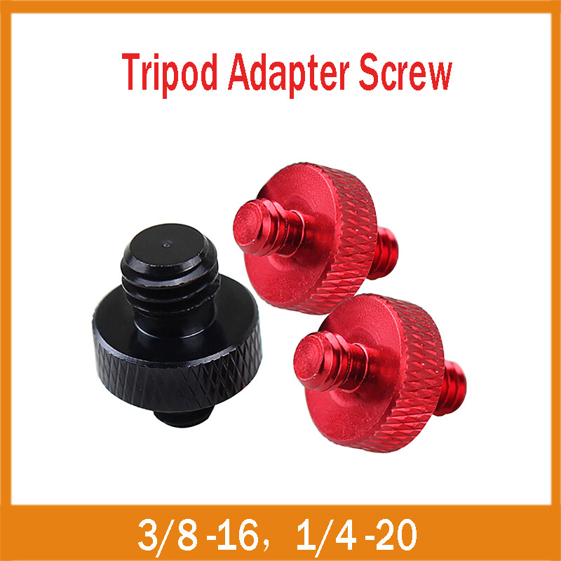 Aluminium Double Head Threaded Adaptor Screws Tripods Adapter Screws 3/8 to 1/4