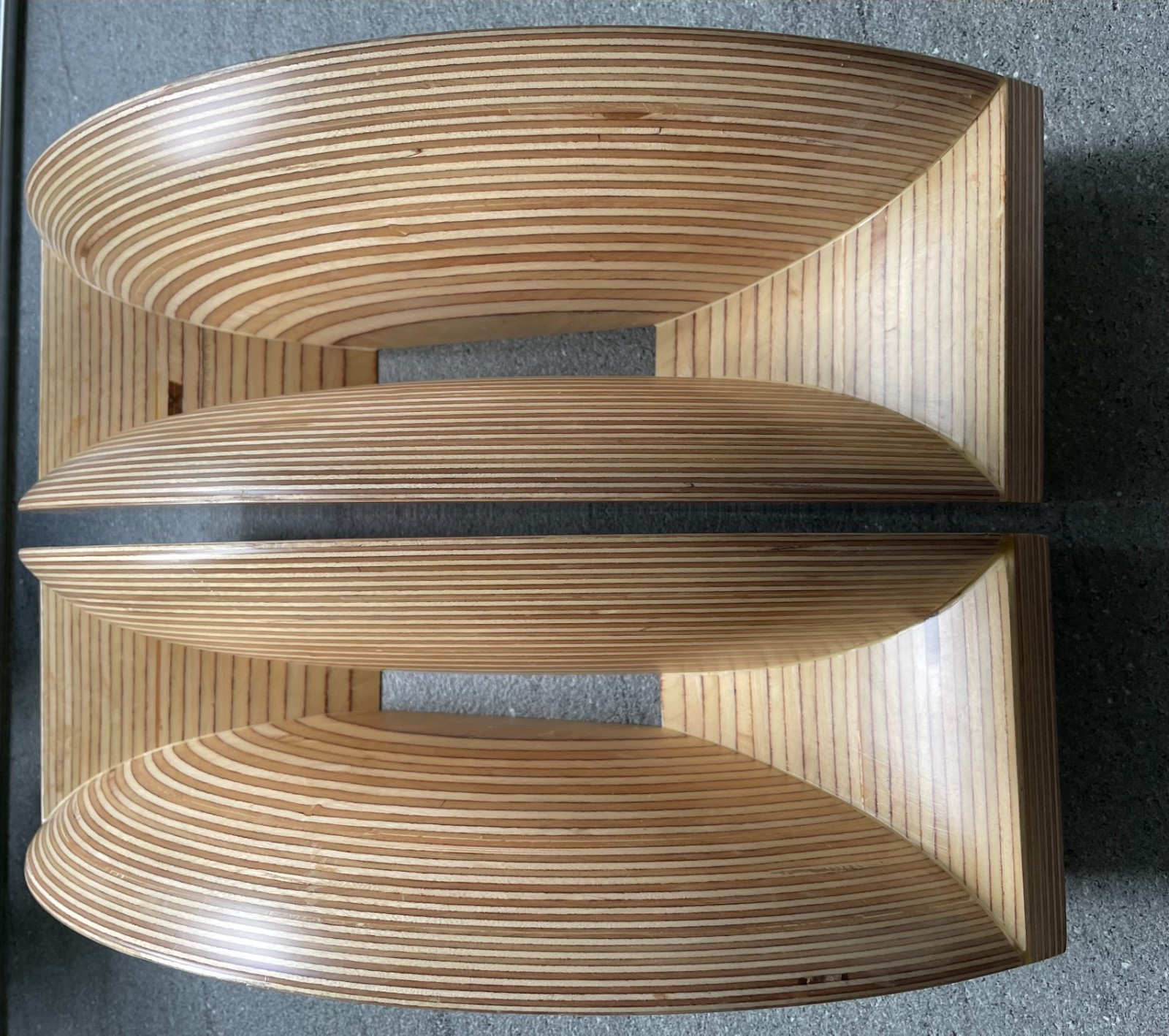 PAIR TWEETER HORNS made in BIRCH PLYWOOD dim 43x18 cm - throat H 2 cm x 15 cm